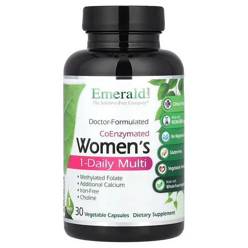 Emerald Laboratories, Suplemento multivitamínico coenzimado para mujeres de 1 día, 30 cápsulas vegetales