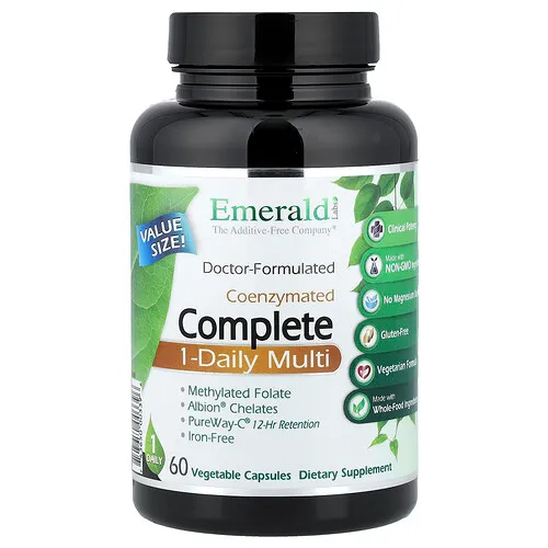 Emerald Laboratories, Coenzymated Complete, Suplemento multivitamínico para una ingesta diaria, 60 cápsulas vegetales