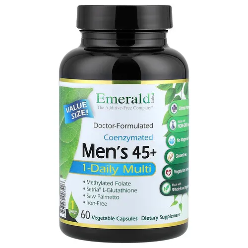 Emerald Laboratories, Coenzymated, Suplemento multivitamínico de una ingesta diaria para hombres de 45 años en adelante, 60 cápsulas vegetales