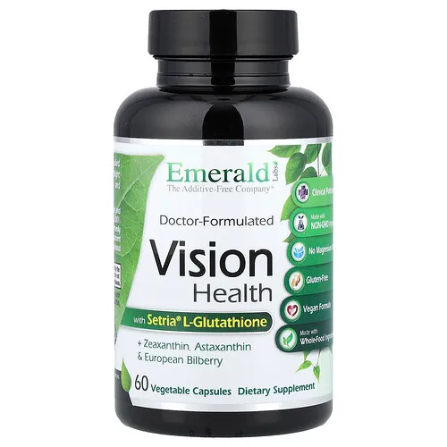 Emerald Laboratories, Salud de la visión con L-glutatión Setria®, 60 cápsulas vegetales