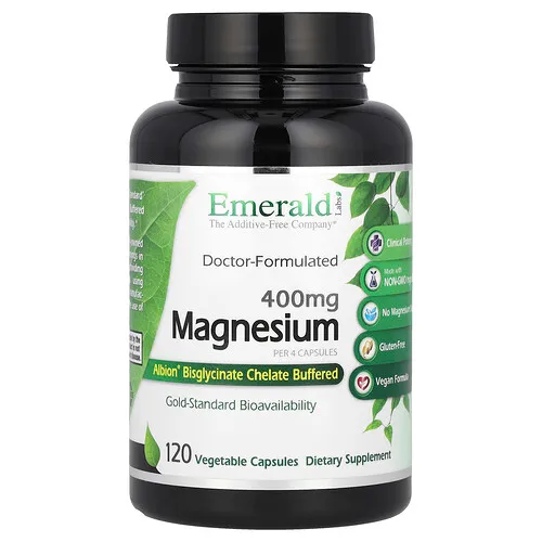Emerald Laboratories, Magnesio, 120 cápsulas vegetales (100 mg por cápsula)