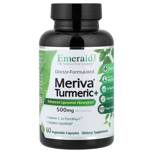 Emerald Laboratories, Meriva®, Cúrcuma y más, 60 cápsulas vegetales
