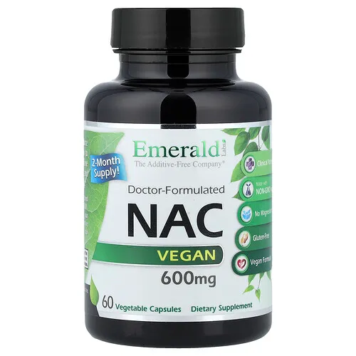 Emerald Laboratories, NAC, 600 mg, 60 cápsulas vegetales