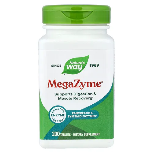 Nature's Way, MegaZyme®, 200 comprimidos