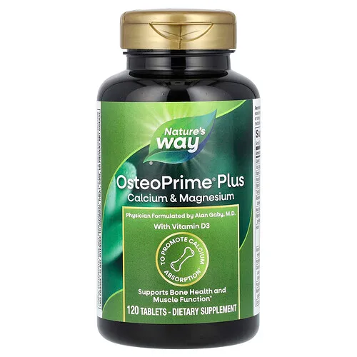 Nature's Way, OsteoPrime más calcio y magnesio, 120 comprimidos