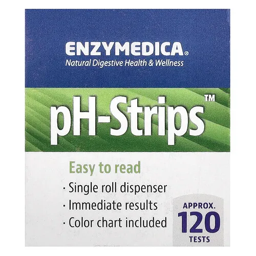Enzymedica, Tiras de pH, Aprox. 120 pruebas
