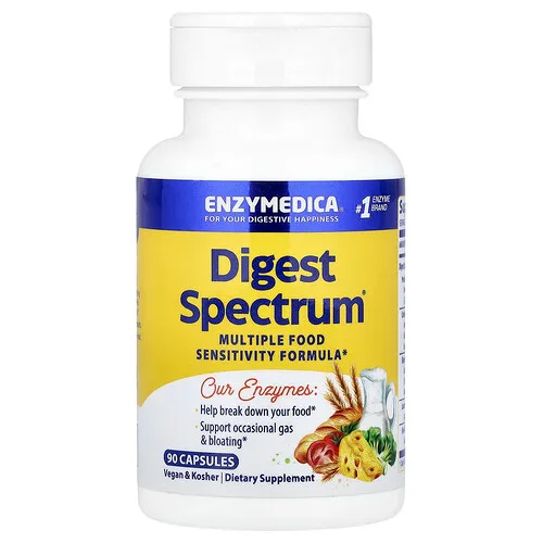 Enzymedica, Digest Spectrum®, Suplemento para combatir múltiples intolerancias alimentarias, 90 cápsulas