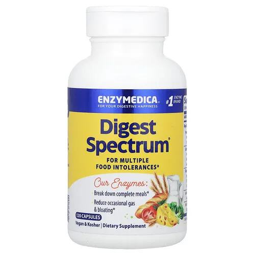 Enzymedica, Digest Spectrum®, Suplemento para combatir múltiples intolerancias alimentarias, 120 cápsulas