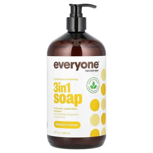 Everyone, Jabón 3 en 1, Coco y limón, 946 ml (32 oz. líq.)