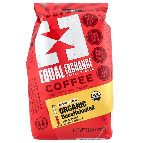 Equal Exchange, Café orgánico, Molido, Tostado “Full City”, Descafeinado, 340 g (12 oz)