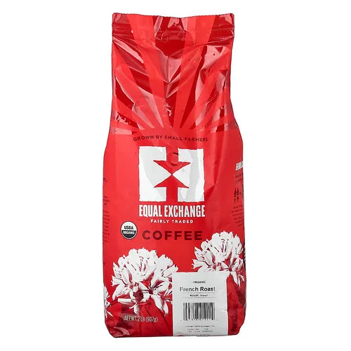 Equal Exchange, Café orgánico, Tostado francés, Grano entero, 907 g (2 lb)