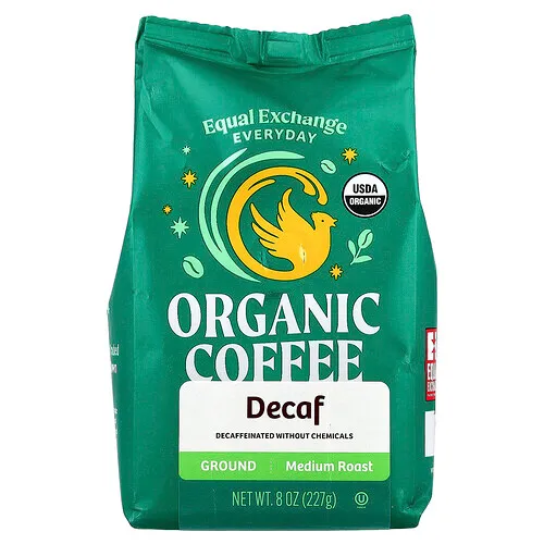 Equal Exchange, Café orgánico, Molido, Tostado medio, Descafeinado, 227 g (8 oz)