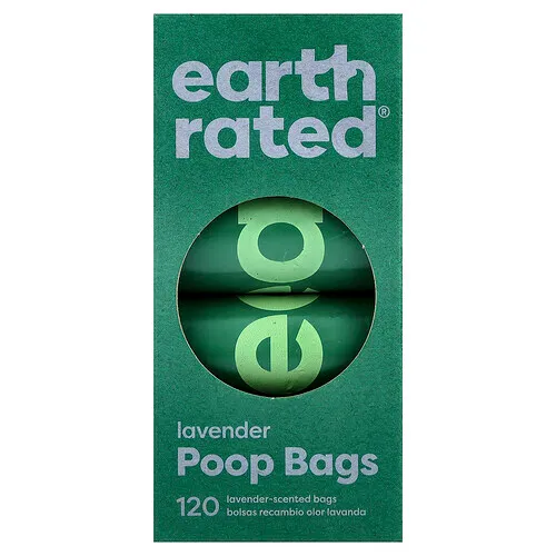Earth Rated, Bolsas para heces, Lavanda, 8 rollos