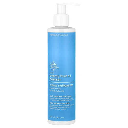 Earth Science, ADE, Agente de limpieza cremoso con aceites frutales, Para pieles secas y sensibles, 237 ml (8 oz. líq.)