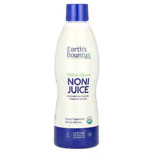 Earth's Bounty, Zumo de Tahitian Noni orgánico, 946 ml (32 oz. líq.)