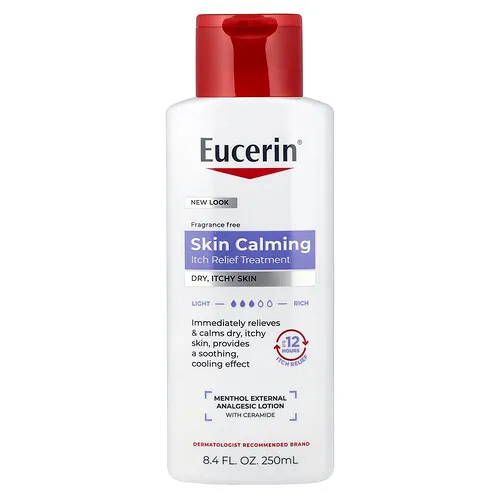 Eucerin, Tratamiento para aliviar la comezón, Calmante de la piel, Sin fragancia, 250 ml (8,4 oz. líq.)