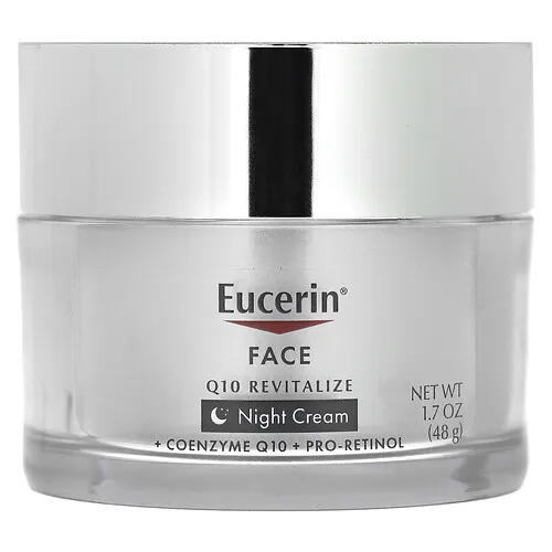 Eucerin, Revitalización con Q10 para el rostro, Crema para la noche, Sin fragancia, 48 g (1,7 oz. líq.)