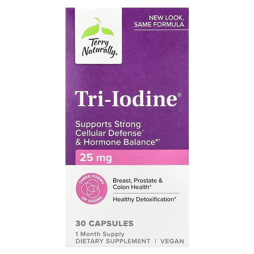 Terry Naturally, Tri-Iodine®, 25 mg, 30 cápsulas