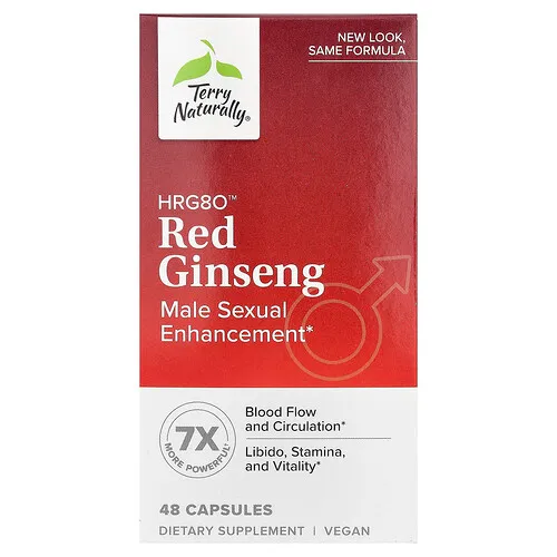 Terry Naturally, Ginseng rojo HRG80™, 48 cápsulas