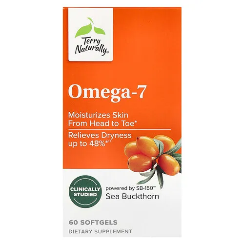Terry Naturally, Omega-7, 60 cápsulas blandas
