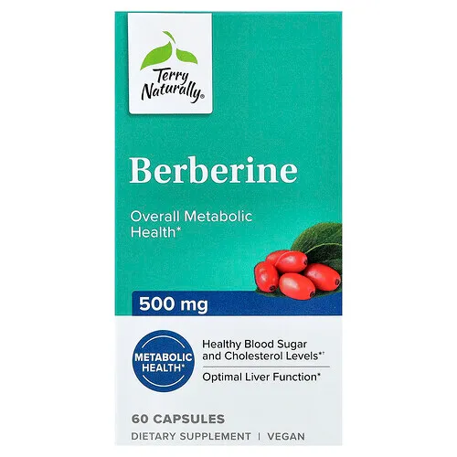 Terry Naturally, Berberina, 500 mg, 60 cápsulas