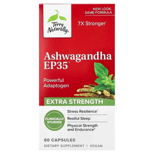 Terry Naturally, Ginseng indio EP35™, 60 cápsulas (150 mg por cápsula)