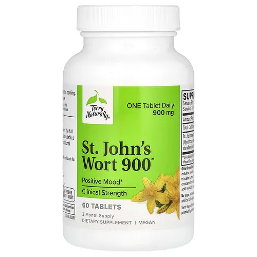 Terry Naturally, Hierba de San Juan 900, 900 mg, 60 comprimidos