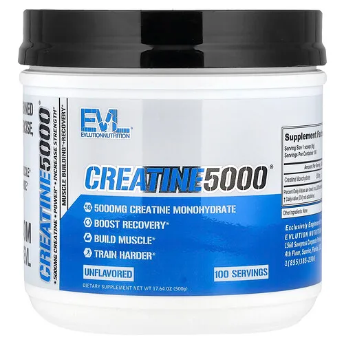 EVLution Nutrition, Creatine5000®, Sin sabor, 500 g (17,64 oz)