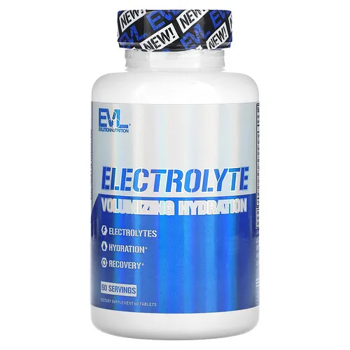 EVLution Nutrition, Hidratación voluminizadora con electrolitos, 60 comprimidos