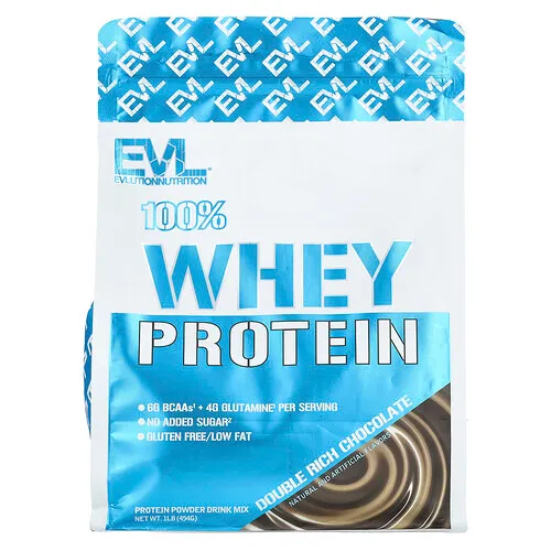 EVLution Nutrition, 100 % proteína de suero de leche, Chocolate superintenso, 454 g (1 lb)