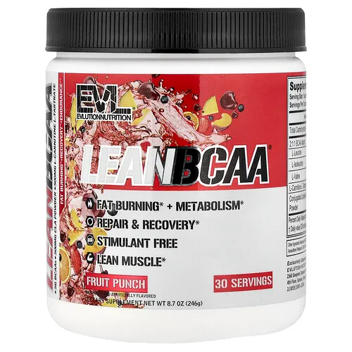 EVLution Nutrition, Lean BCAA®, Ponche de frutas, 246 g (8,7 oz)