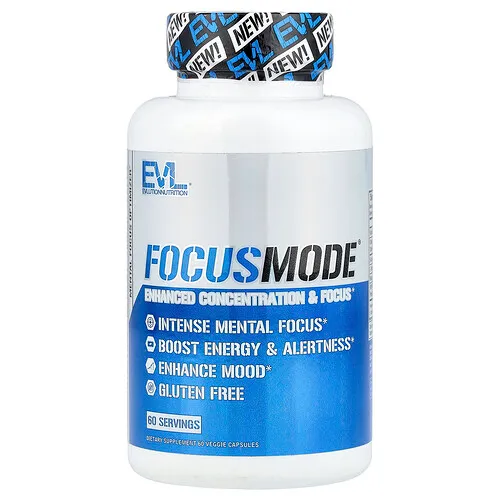 EVLution Nutrition, FocusMode®, 60 cápsulas vegetales