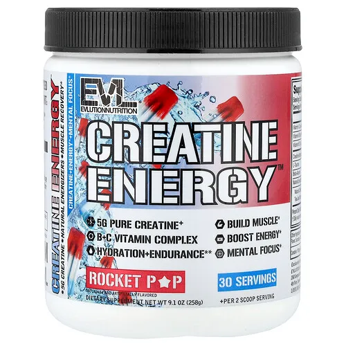 EVLution Nutrition, Creatine Energy™, Rocket Pop, 258 g (9,1 oz)