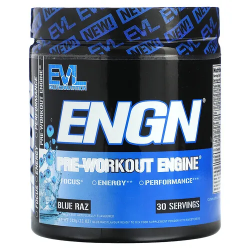 EVLution Nutrition, ENGN, Motor de preentrenamiento, Blue Raz`` 312 g (11 oz)