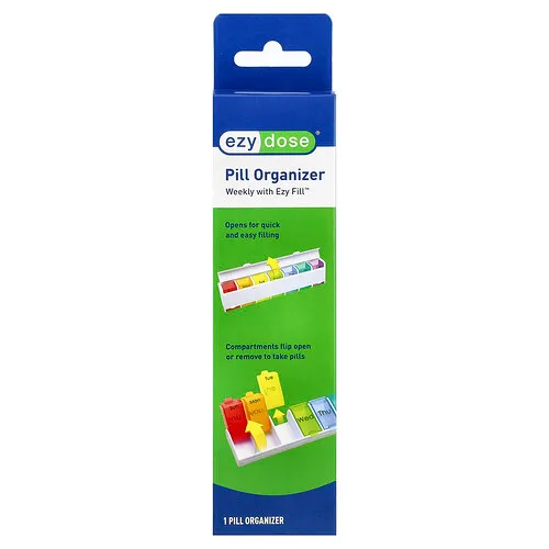 Ezy Dose, Pastillero semanal con suplemento Ezy Fill, 7 días, 1 unidad