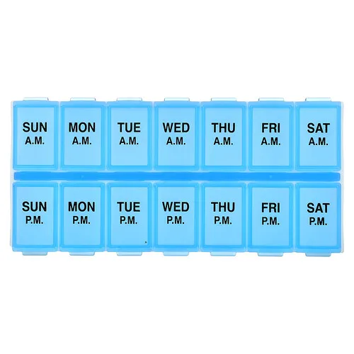 Ezy Dose, Planificador semanal de pastillas para la mañana y la noche, 1 unidad