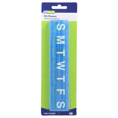 Ezy Dose, Pastillero semanal con base redondeada, XL, 1 unidad