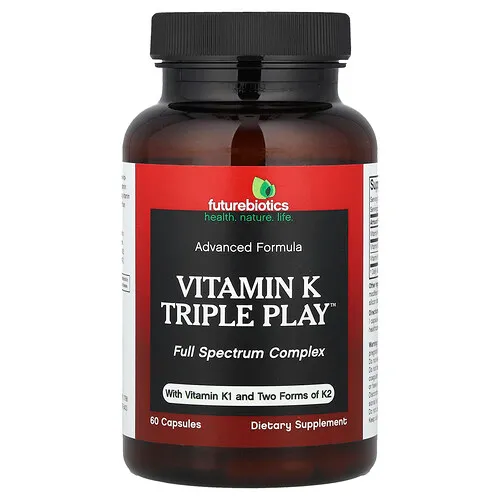 Futurebiotics, Vitamina K Triple Play™, 60 cápsulas
