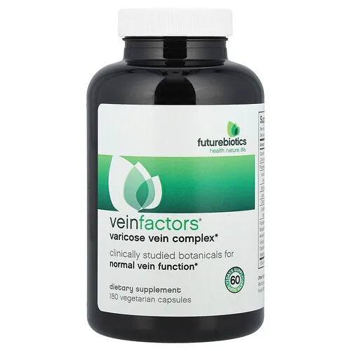 Futurebiotics, VeinFactors®, Complejo para el tratamiento de las várices, 180 cápsulas vegetales