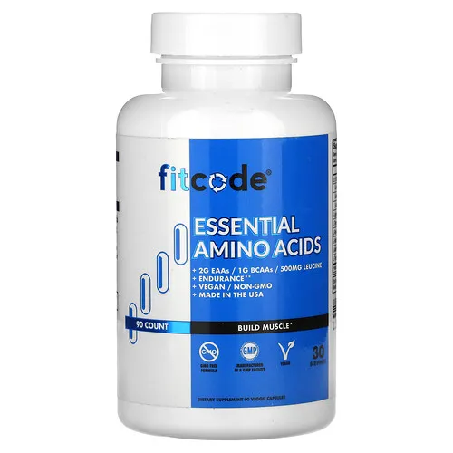 fitcode, Aminoácidos esenciales, 90 cápsulas vegetales