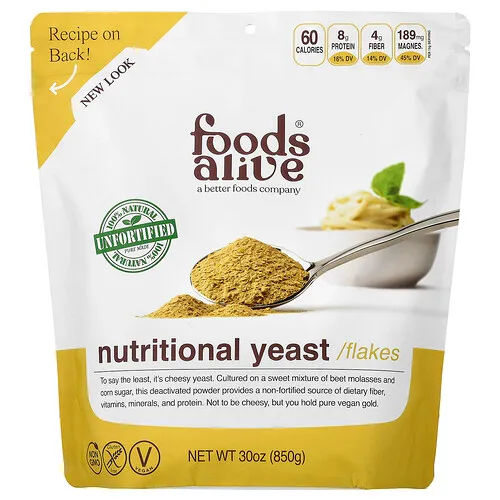 Foods Alive, Levadura nutricional en hojuelas, 850 g (30 oz)