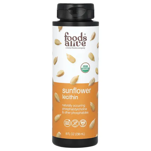 Foods Alive, Lecitina de girasol orgánica líquida, 236 ml (8 oz. líq.)