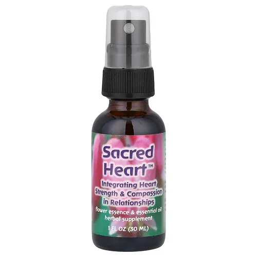 Flower Essence Services, Sagrado Corazón, Esencia de Flores y Aceite Esencial, 1 fl oz (30 ml)
