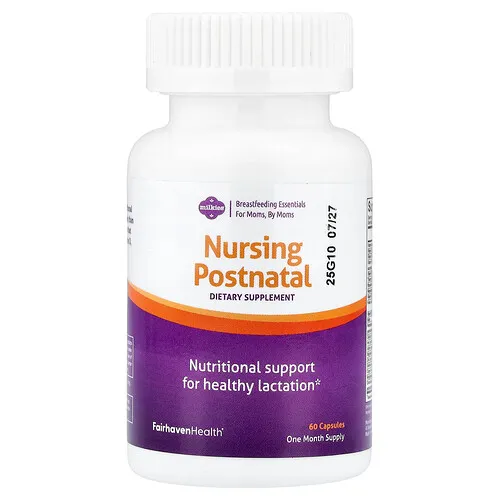 Fairhaven Health, Milkies, Suplemento para el posparto y la lactancia, 60 cápsulas