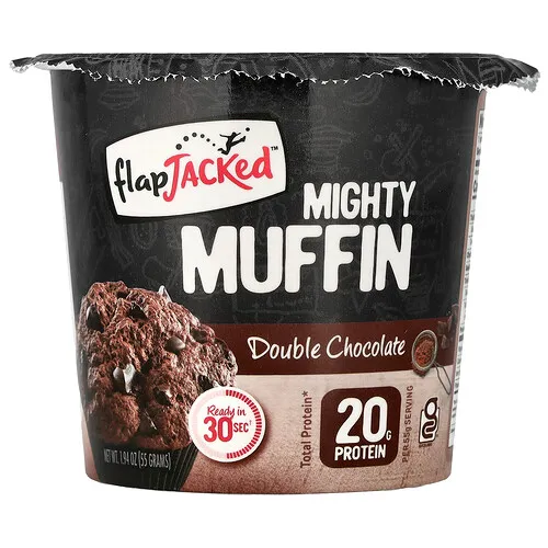 FlapJacked, Mighty Muffin con probióticos, doble chocolate, 1.94 oz (55 g)