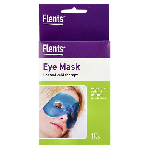 Flents, Antifaz para el contorno de los ojos, Tratamiento con calor y frío, 1 antifaz