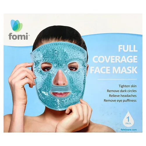 FOMI, Terapia con frío, Mascarilla facial de cobertura total, Reutilizable, 1 mascarilla
