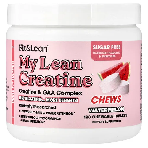 Fit & Lean, Mis comprimidos masticables Lean Creatine™, Sandía, 120 comprimidos masticables
