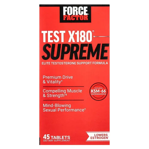 Force Factor, Test X180® Supreme, 45 comprimidos