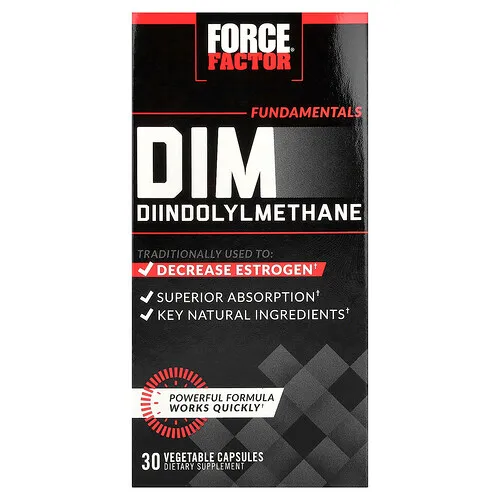 Force Factor, Ingredientes esenciales, DIM, 30 cápsulas vegetales
